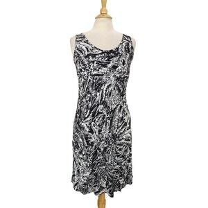 Jams World Hula Moon Dress‎ Small Lunarworks Hawaiian Sleeveless Black White